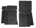 1968-1982 Corvette Floor Mats Cross Flags Logo Black Rubber Pair C3 New. Fixed Price $53.71.