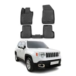 Omac Floor Mats Liner For Jeep Renegade 2015-2024 Black Tpe All-weather Pcs. Fixed Price $79.99.