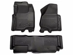 Husky Weatherbeater FRONT/2ND Row Floor Mats 3PC Fits 2011-2012 F250/F350 Black. Fixed Price $149.99.