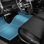 For Chevy Ii 62-67 Oer 1ST & 2ND Row Light Blue Rubber Floor Mat Set. Fixed Price $583.54.