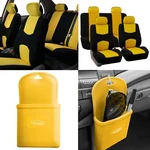 Yellow Auto Car Seat Covers 2 Row For Solid Benches With Silicone Phone Holder. Fixed Price $23.99.