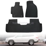 3PCS Front & Rear Black Velour Floor Mats Row For Toyota Highlander 2008-2013. Fixed Price $38.39.