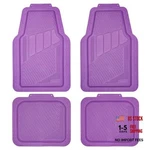 Heavy Duty Rubber Floor 4-PIECE Car Set Universal Waterproof Purple. Fixed Price $62.98.