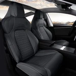 Coverado Front Seat Covers For Tesla Model 3 2024; 2PCS Leatherette Black. Fixed Price $124.00.