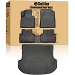 Tpe Floor Mats+trunk Cargo Liner For 2021-2023 Hyundai Santa Fe 5 Seat 3D Black. Fixed Price $84.19.