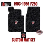 1953-56 Ford F250 Black Carpet Floor Mat Set With Lighting Shield Logo, Acc. Fixed Price $164.99.