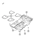 Genuine Mopar Front Floor Carpet Right 1UB82LU5AD. Fixed Price $224.60.