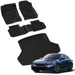 Lasfit Floor Mats Cargo For Honda Civic 2022-2026 Custom All Weather Liners. Fixed Price $189.00.