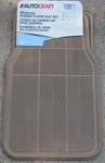 New Autocraft Car & Suv Floor Mat Set Rubber All Season 4 Piece Front Rear Brown. Fixed Price $39.99.