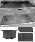 For 20-25 Highlander Trunk Mat + Backrest Carbon Fiber Texture Cargo Cover. Fixed Price $99.99.