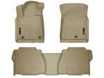 Husky Weatherbeater FRONT/2ND Row Floor Mats 3PC Fits 07-11 Toyota Tundra Tan. Fixed Price $149.99.