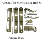 Atrium Door Mortise Lock Trim Set - Polished Brass. Fixed Price $89.99.
