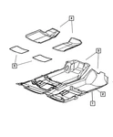 Genuine Mopar Floor - Rear Mat Kit 82208629. Fixed Price $64.29.