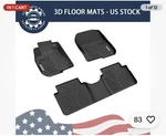 3PCS Floor Mats For 2017-2022 Honda Cr-v All Weather Tpe 3D Mold Anti-slip Liner. Fixed Price $41.00.