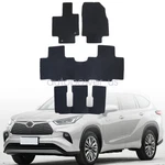 For 20-25 Toyota Highlander Front Rear Floor Mats Carpet Waterproof Black Velour. Fixed Price $42.49.