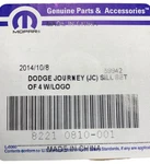 Fits 2009-2012 Dodge Journey Sill Kit 82210810 New Oem. Fixed Price $41.29.
