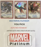 2023 Marvel Platinum Auto Red Rainbow You Pick Artist Creator Assortment. Fixed Price $35.00.