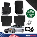 Carpet Floor Mats For Bmw E36 Sedan Sport Colors 4PCS With Clips. Fixed Price $118.00.
