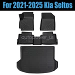 Tpe Floor Mats Liners & Trunk Cargo Black For 2021-2025 Kia Seltos 4-DOOR. Fixed Price $83.99.