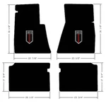 New! Black Floor Mats 1962-1967 Chevy Ii Embroidered Shield Logo 4 Pc Set. Fixed Price $180.99.