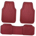 Heavy Duty Rubber Car Floor Mats, Waterproof Universal Trim-to Burgundy Red. Fixed Price $58.51.