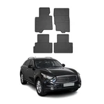 Omac Floor Mats Liner For Infiniti QX70 2014-2017 Black Rubber All-weather Pcs. Fixed Price $74.99.