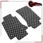 Fits 05-13 Chevy Corvette C6 Floor Mats Black Gray Plaid Checkered Carpet 2PCS. Fixed Price $56.99.