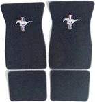 Pony/tri-bar Logo Black Carpet Custom Floor Mats Fits 1964-1968 Ford Mustang. Fixed Price $144.95.