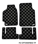 P2M Checkered Flag Front & Rear Carpet Floor Mats Set For Honda Crx 88-91 New. Fixed Price $110.00.