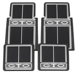 Restoparts Black Rubber Plasticolor Floor Mat Set For 1964-1973 Pontiac Gto. Fixed Price $149.98.