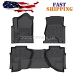 3D Tpe All-weather Floor Mats Liners For 2014-2019 Silverado Sierra Extended Cab. Fixed Price $70.09.