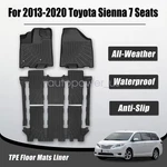 Tpe Front & Rear Floor Mats Liners Set For 2013-2020 Toyota Sienna 7 Passenger. Fixed Price $119.59.