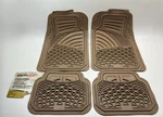 Autocraft AC6204T Universal Heavy Duty 4-PIECE Tan Beige Rubber Floor Mats Set. Fixed Price $26.95.