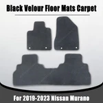 Black Velour Front & Rear Floor Mats Carpet Set Of For 2019-2023 Nissan Murano. Fixed Price $33.29.