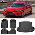 Fits 22-26 Honda Civic All Weather 3D Floor Mats + Trunk Cargo Carpet Liner Tpe. Fixed Price $106.99.