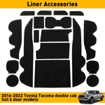 Cup & Door Center Console Liner Insert Black Trim For 2016-2022 Toyota Tacoma. Fixed Price $18.04.