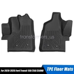 Tpe Floor Mats Liner Set Of 2020-2026 Ford Transit 150/250/350 Hd Black. Fixed Price $65.19.