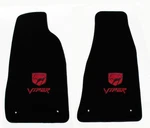 New! Black Floor Mats 1992-2002 Dodge Viper With Embroidered Logo Snake Head. Fixed Price $160.99.