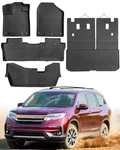 All Weather Floor Mats For Honda Pilot 2016-2022 (only 8 Seater), Front 2.... Fixed Price $217.75.