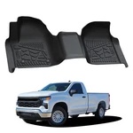 Floor Mats For Chevy Silverado / Gmc Sierra 1500 2019-2026 Regular Cab 1ST Row. Fixed Price $99.00.