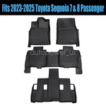 Front & Rear Floor Mats Liner Fits 2023-2025 Toyota Sequoia 7 8 Passenger Tpe. Fixed Price $95.49.