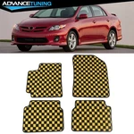 For 09-13 Toyota Corolla Auto Floor Mats Checkered Carpets Black Yellow Plaid. Fixed Price $49.99.