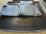 Porsche Cayenne 9Y0 Oem Genuine Black Rubber Floor Carpet Mat & Cargo Tray Cover. Fixed Price $350.00.