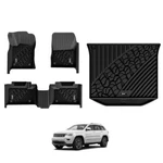 3W Floor Mats Rows W/ Trunk Cargo Liner For 2016-2021 Jeep Grand Cherokee. Fixed Price $199.99.