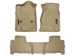 Husky Weatherbeater FRONT/2ND Row Floor Mats 3P Fits 15-20 Suburban/yukon Xl Tan. Fixed Price $127.49.