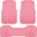 Car Pass Heavy Rubber Floor Mats, Deep Waterproof All Pink. Fixed Price $63.51.