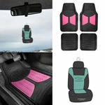 Black Pink 2 Tone Floor Mats For Car Suv Van W/ Free Freshener. Fixed Price $25.49.