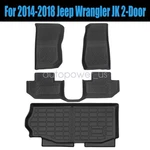 3D Floor Mats & Trunk Cargo Liner For 2014-2018 Jeep Wrangler Jk Body 2-DOOR Tpe. Fixed Price $120.09.