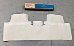 1965 66 Chevrolet Nos Rear Deluxe Floor Mat White Bowtie Logo Original Gm. Fixed Price $103.20.