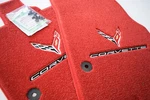 Chevrolet Corvette C8 Floor Mats Adrenaline Red Silver Logos PREMIUM32 Instock. Fixed Price $182.99.